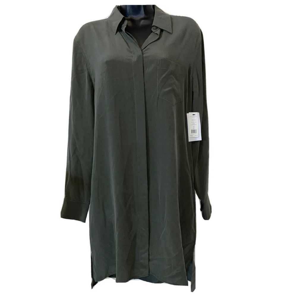 NWT Equipment Femme Women's Silk Kerry Pocket Shirt Dress Size Small NEW